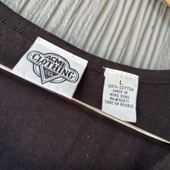 Vintage Looney Tunes Tank Top Cotton Size Large Embroidered Graphic Taz Devil - Picture 5 of 7